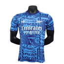 Camisa Arsenal 25/26 Pré-Jogo - Azul - Versão Jogador - Brazil Guetto Store
