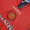 Camisa Manga Longa Manchester United 1996 Umbro - Vermelho - Brazil Guetto Store