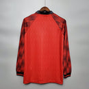 Camisa Manga Longa Manchester United 1996 Umbro - Vermelho - Brazil Guetto Store