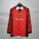 Camisa Manga Longa Manchester United 1996 Umbro - Vermelho - Brazil Guetto Store