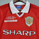 Camisa Manga Longa Manchester United 1999 Umbro - Vermelho - Brazil Guetto Store