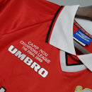 Camisa Manga Longa Manchester United 1999 Umbro - Vermelho - Brazil Guetto Store