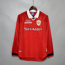 Camisa Manga Longa Manchester United 1999 Umbro - Vermelho - Brazil Guetto Store