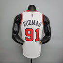Camisa NBA Chicago Bulls 91 Rodman - 75° Aniversário White - Brazil Guetto Store