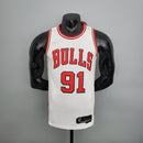 Camisa NBA Chicago Bulls 91 Rodman - 75° Aniversário White - Brazil Guetto Store