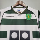 Camisa Retrô Sporting I Home 01/03 - Masculina - Verde e Branca - Brazil Guetto Store