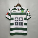 Camisa Retrô Sporting I Home 01/03 - Masculina - Verde e Branca - Brazil Guetto Store
