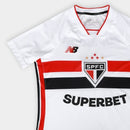 Camisa São Paulo I 26/27 Torcedor New Balance Feminina - Branco+Vermelho - Brazil Guetto Store