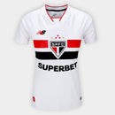 Camisa São Paulo I 26/27 Torcedor New Balance Feminina - Branco+Vermelho - Brazil Guetto Store