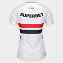 Camisa São Paulo I 26/27 Torcedor New Balance Feminina - Branco+Vermelho - Brazil Guetto Store