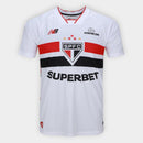 Camisa São Paulo I 26/27 Torcedor New Balance Masculina - Branco+Vermelho - Brazil Guetto Store