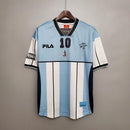 Camisa Seleção Argentina Retrô 2001 Azul e Branca- Fila - Brazil Guetto Store