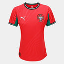 Camisa Seleção Portugal Home 25/26 s/n Torcedor Puma Feminina - Vermelho - Brazil Guetto Store