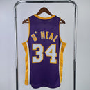 Regata Mitchell & Ness Lakers Shaquille O'Neal 1999-2000 Roxa - Brazil Guetto Store